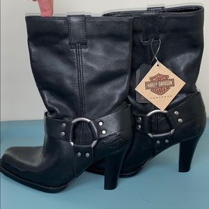 Harley Davidson black leather boots